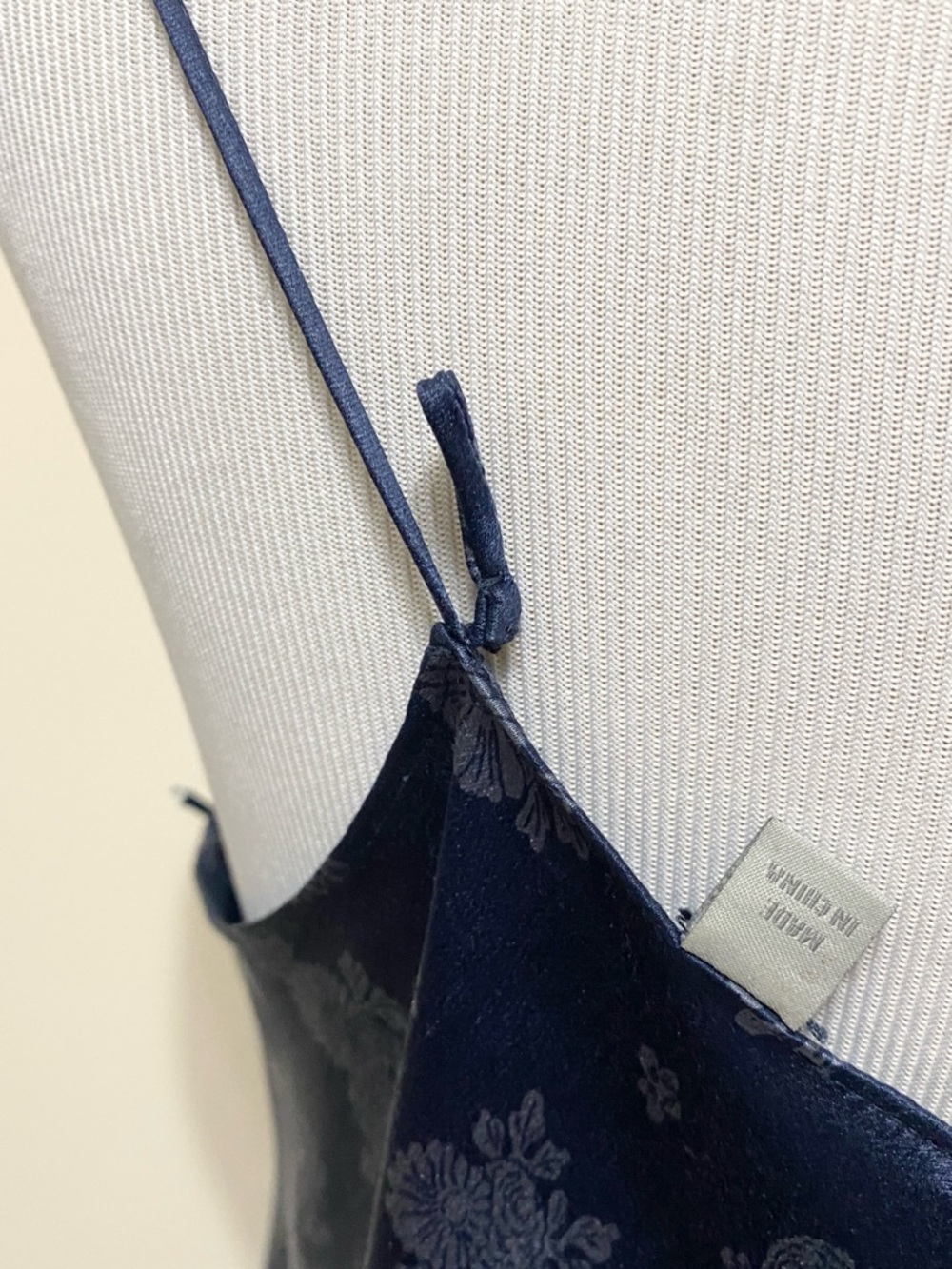Vince Floral Slip Dress in Calico Floral & Coastal Navy Blue - Picture 6 of 8